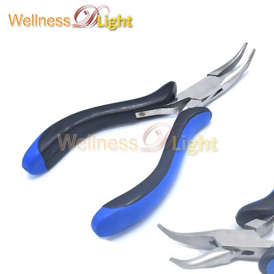High Quality Bent Nose Ergonomic Pliers 5'' Bead Wire Working Jewelry Art Crafts