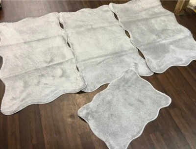 ROMANY XX JUEGOS DE ALFOMBRAS/ALFOMBRAS LAVABLES GITANOS ROMANÍES ALFOMBRAS GRIS-PLATEADAS ANTIDESLIZANTES