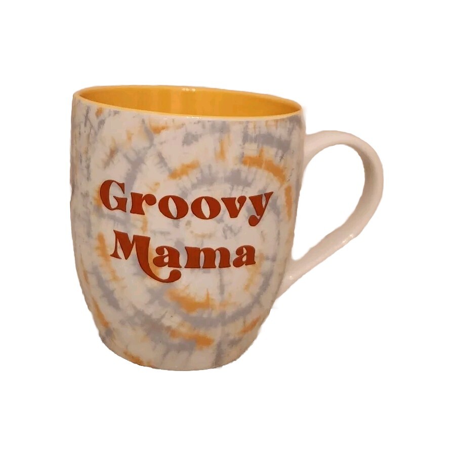Groovy Mama Tie Dye 60's-70's Style Coffee Mug Hot Chocolate Drinks Ceramic