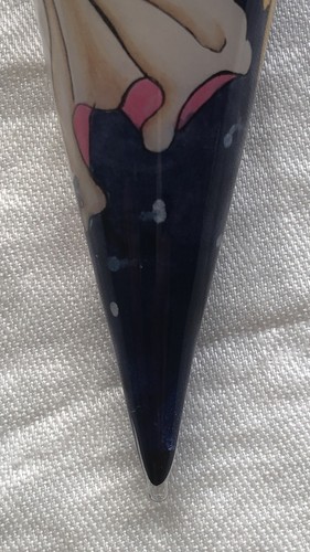 Chase Inside Art Blown Glass Hand Painted Angel with Lyre Christmas Ornament - Picture 5 of 19