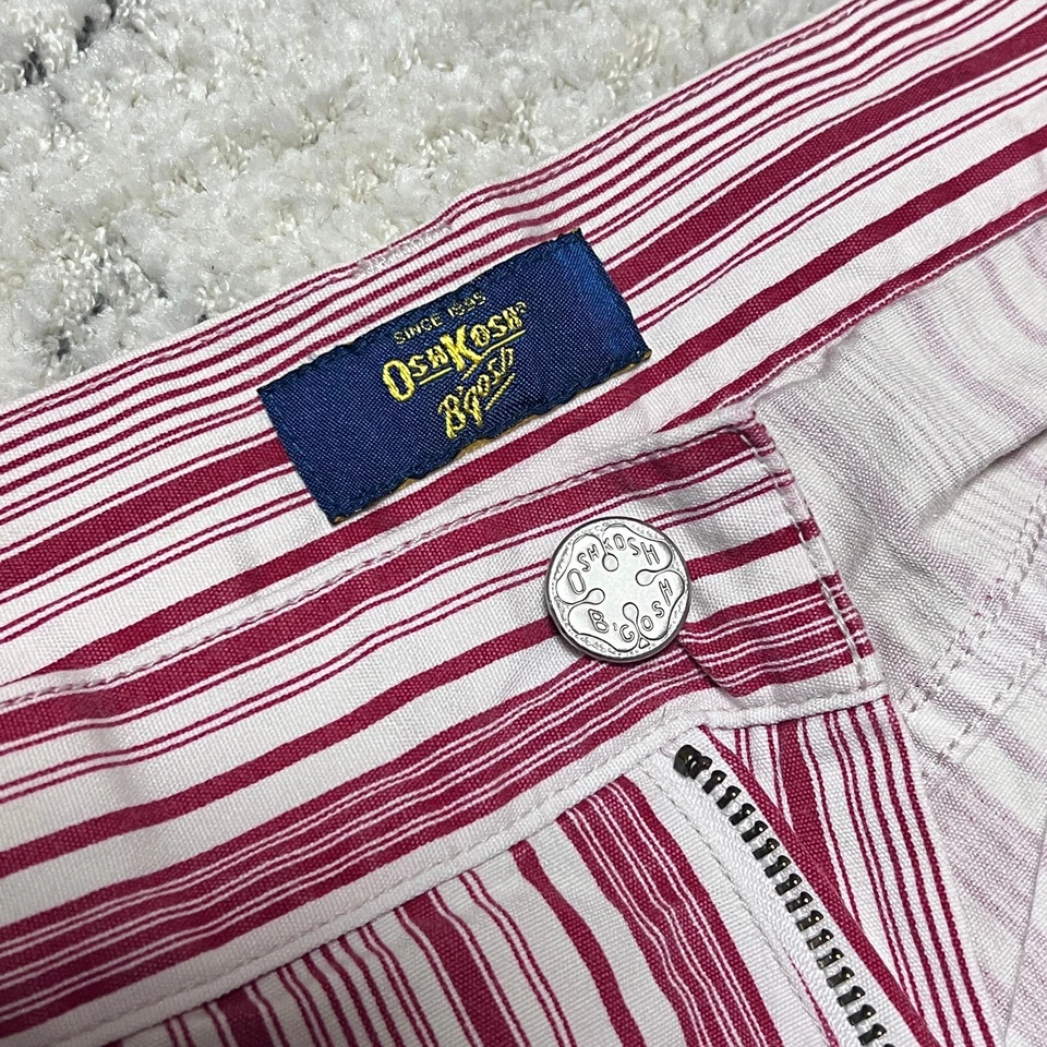 Pantalones Oshkosh B'gosh Rojo Blanco Rayas Junior Talla 10 Foto 2 de 4
