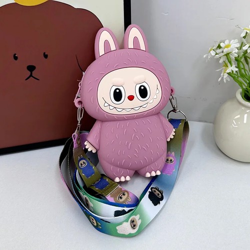 Labubu Cartoon Silicone Coin Purse Kids Crossbody Bag Cute Travel Accessories. - Picture 32 of 33