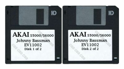 Akai S5000/S6000 Set of Two Floppy Disks Johnny Bassman EV11002