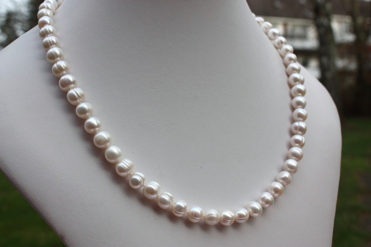 Collier De Perles D'eau Douce - 56 Cm - Neuf Sans Emballage