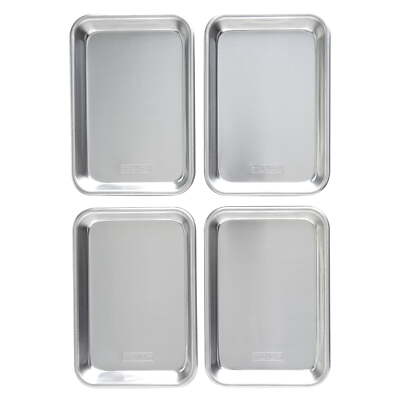 Nordic Ware Naturals Aluminum 4 Pack 1/8 Sheets 10.1x 7 X 1.1inch Silver Color
