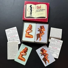 Not According to Hoyle Pin-Up Playing Cards 1946 2 Decks w/Calendars