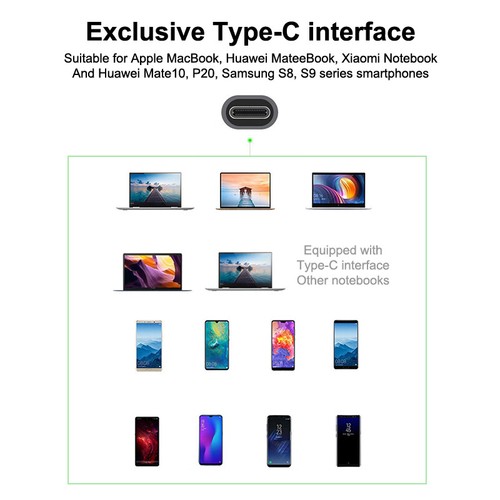 Mini USB Type C Hub 4Port Adapter USB3.1Multi Splitter 4in1 Docking Station - Photo 11/16