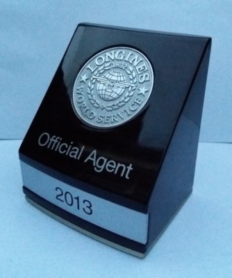LONGINES WORLD SERVICE OFFICIAL AGENT 2013 WATCH DEALER PLAQUE