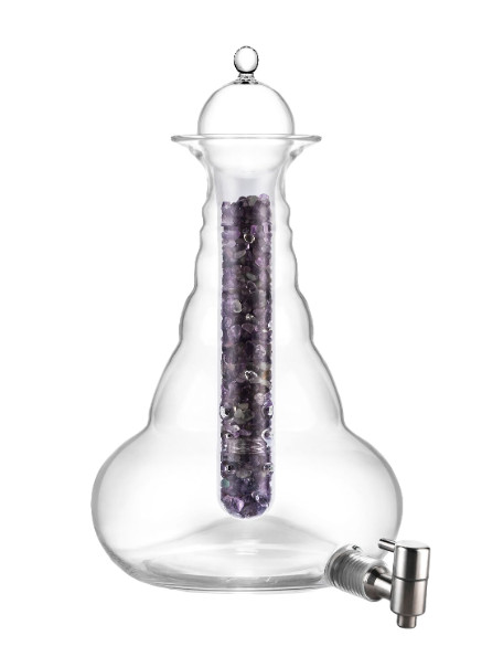 Berk Universe Aladdin Platin Vitalkaraffe 10 L mundgeblasen mit Lebensblume