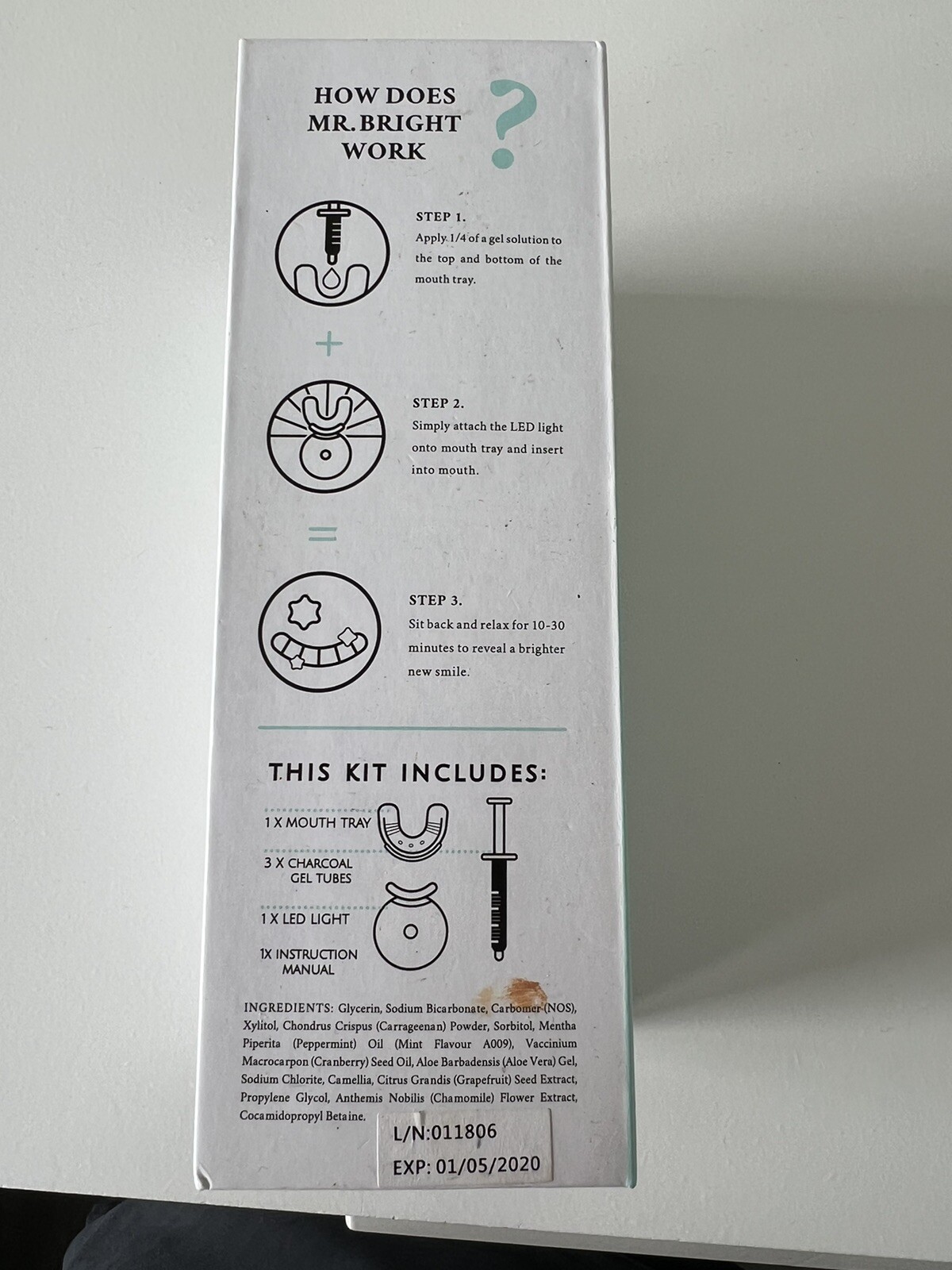 Mr Bright Home Teeth Whitening Kit LED With Case 2 Week Supply for sale