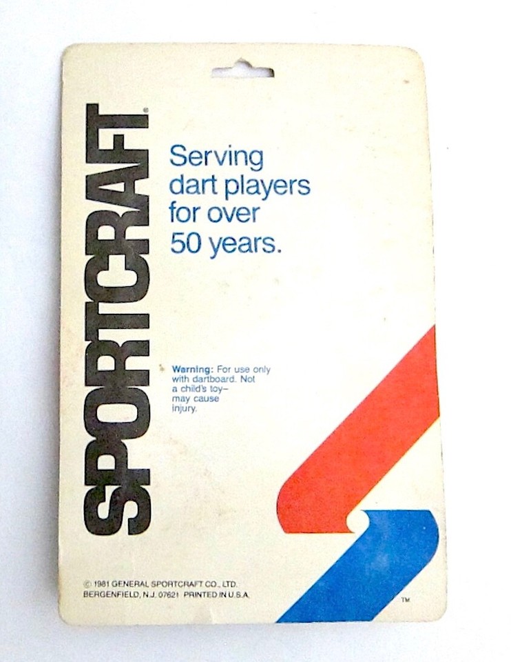 Vintage 1981 UNICORN Darts England English Soft Touch 3 Brass