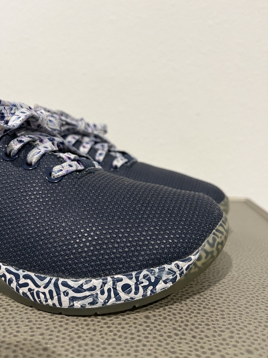 Nobull Trainer Sneakers Shoes Navy Blue White Squiggle  display picture 1