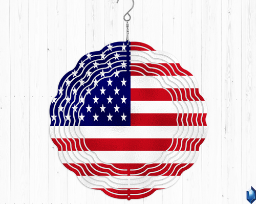 US Patriotic Flag 10inch Wind Spinner Birthday Christmas Freedom American V2 - Picture 4 of 4