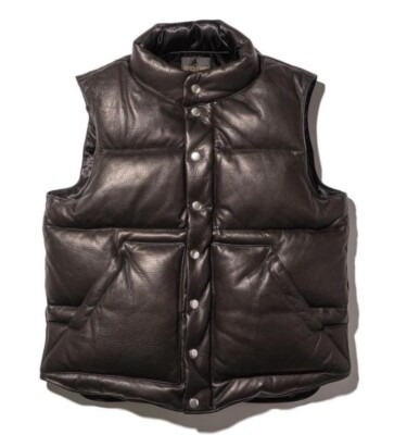 Men s Lambskin Leather Winter Genuine Puffer Vest Jacket XS to 5XL