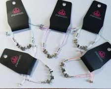 PAPARAZZI STARLET SHIMMER SET OF 5 BUTTERFLY PULL TIE BRACELETS 5/SET