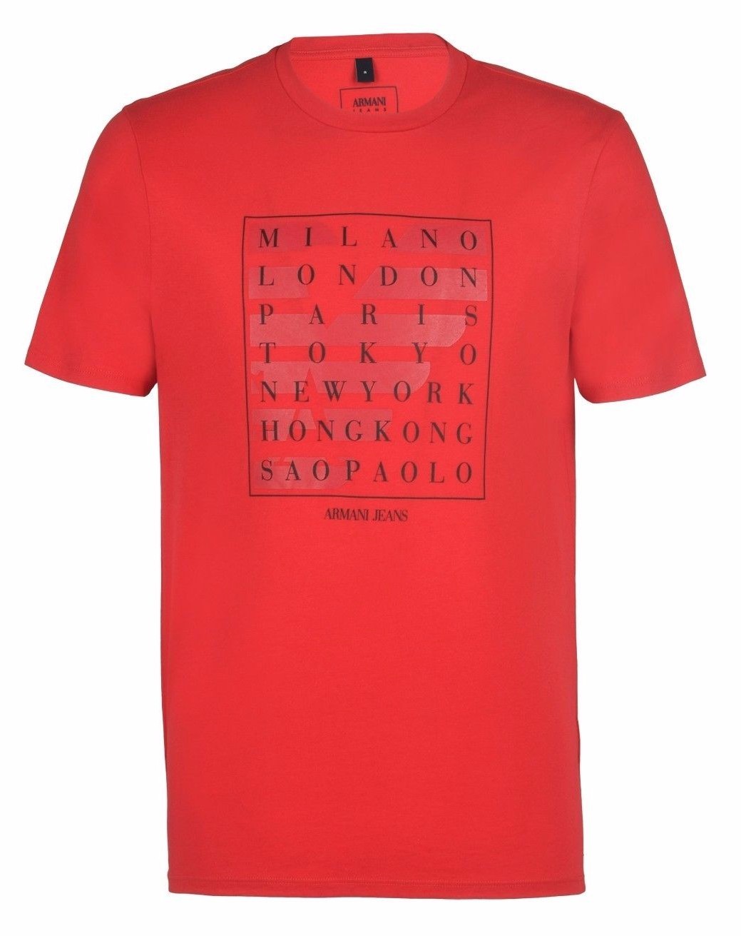 Футболка Herren Armani Herren Hauptstdte Bedruckt Rundhals ИЗ КОЛЛЕКЦИИ Rot 21190₽