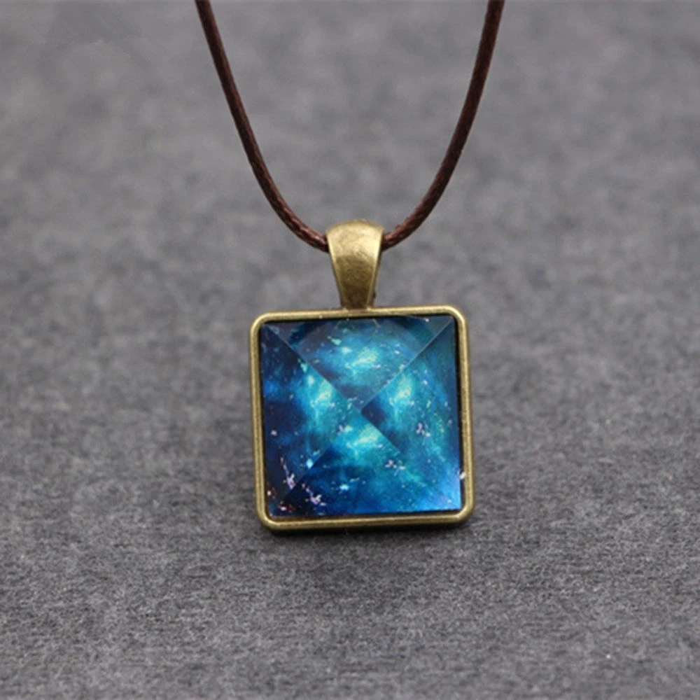 Glowing pyramid crystal best sale necklace