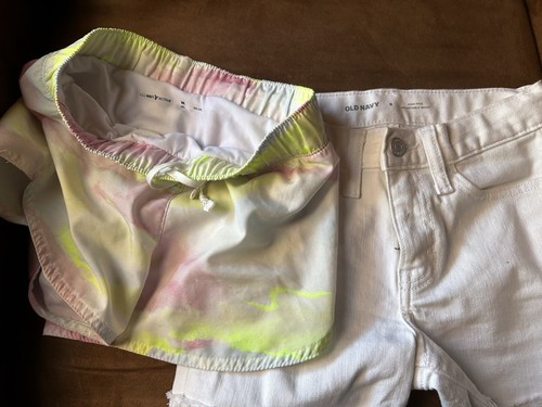 Girls Shorts (8) And Swim Suits (7/8 And 10) Old Navy, Justice, S/O - Picture 2 of 9