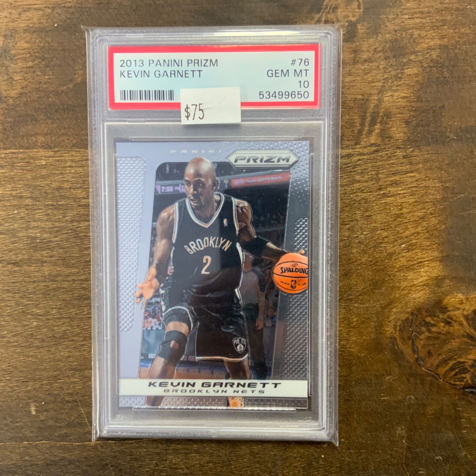 2013 Panini Prizm Kevin Garnett #76 *Nets* PSA 10 GEM-MT