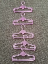 Barbie Doll Clothes Hangers 5 Quantity Barbie Hangers  Pink