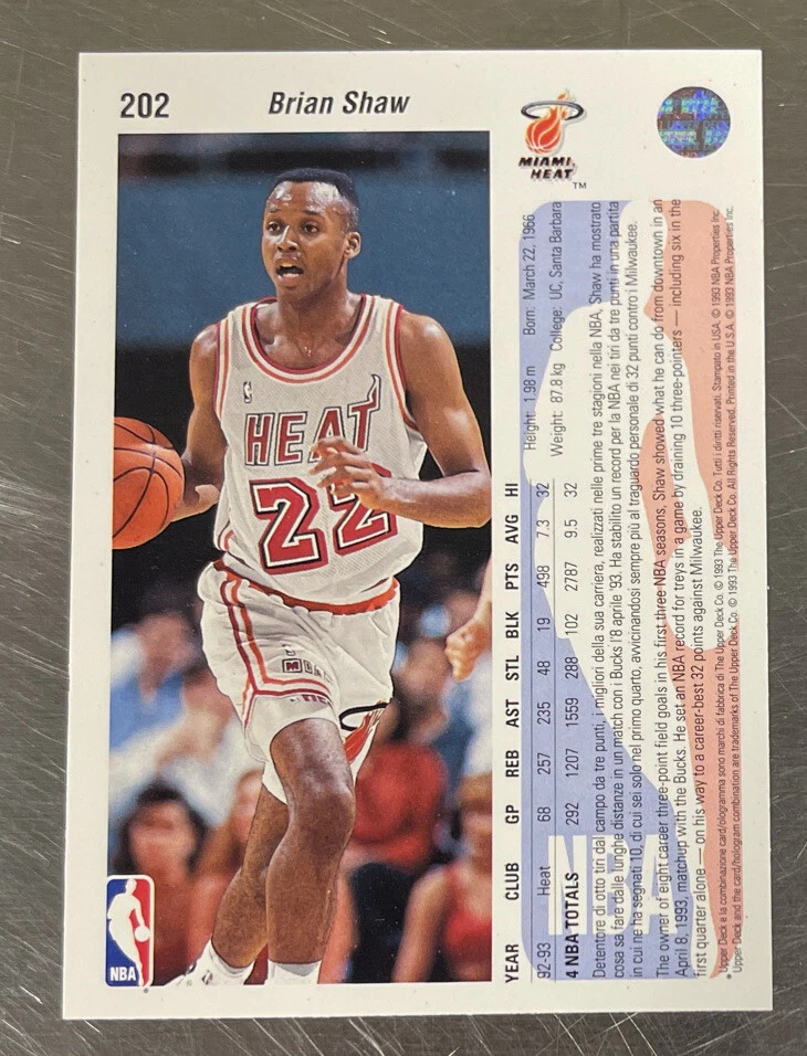 1992-93 Upper Deck International Italian Edition Brian Shaw #202 Michael Jordan - Image 2 of 2