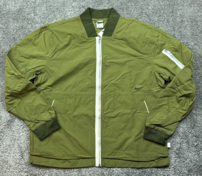Nike Sportswear Bomber Jacket Size Large Green Style Essentials Unlined Retro