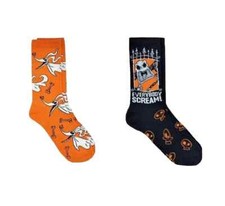 Womens Nightmare Before Christmas 2 Pack Halloween Socks Jack Skellington Zero