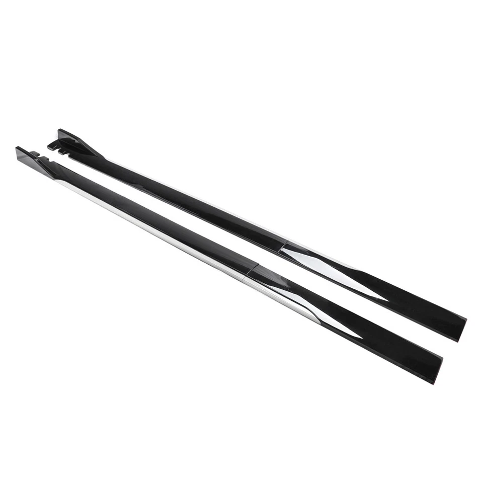 For BMW 640i 650i Coupe 86" Side Skirt Extension Rocker Panel Black White - Image 4 of 4
