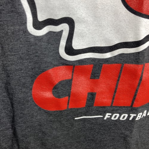 Kansas City Chiefs Shirt Big Logo Short Sleeve Size M Tee Spellout NFL Dark Gray - Picture 4 of 9