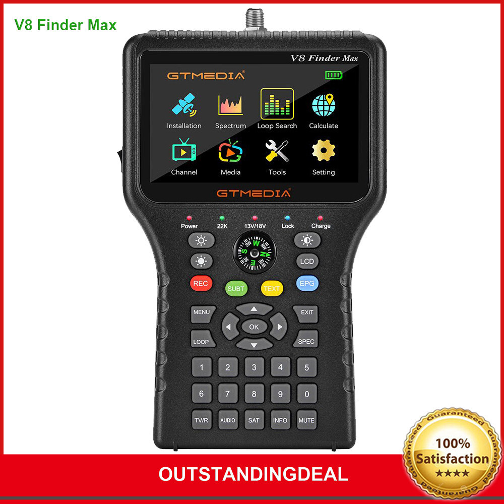 V8 Finder Max Satellite Finder DVB-S2X / S2 / S support H.264/H.265 for  GTMEDIA | eBay