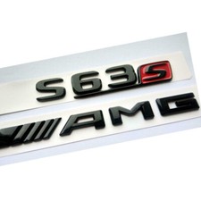 Für Mercedes S63s AMG Emblems Badges Aufkleber Flache Schwarz Glanz Auto NEW Für Mercedes S63s AMG Emblems Badges Aufkleber Flache Schwarz Glanz Auto NEW