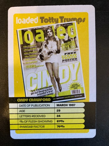Totty Trumps 10 Years Of Loaded Magazine Model Trading Cards Pick Your Own Card - Picture 28 of 31