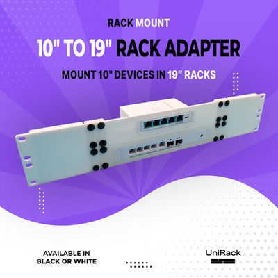 10'' to 19'' Server Rack Adapter Bundle | Mount 10 Inch Devices in 19 Inch Racks