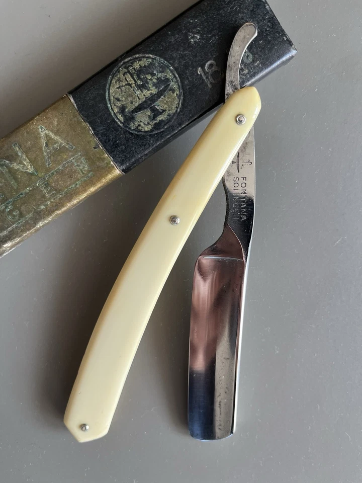 Rasoio Fontana modello Rex Solingen  a mano libera  razor coupe choux - Immagine 4 di 4