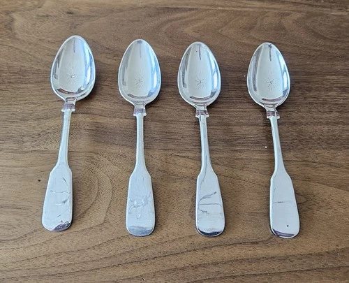 4 International Sterling Silver 1810 5 O'clock Tea Spoons No Monogram