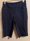 WESTBOUND PARK AVE SKIMMER CAPRI PANTS 10 PET BLACK STRETCH PULL ON 14" INSEAM — photo 1
