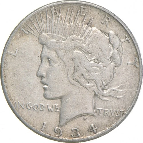 Photo of a 1934-S Peace Dollar from an eBay listing that sold on Jul 22, 2026
