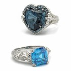 Judith Ripka Sterling Lapis Lazuli Size 6.75-10 Rings Earrings Lot of 5 #S5557-4 — photo 4