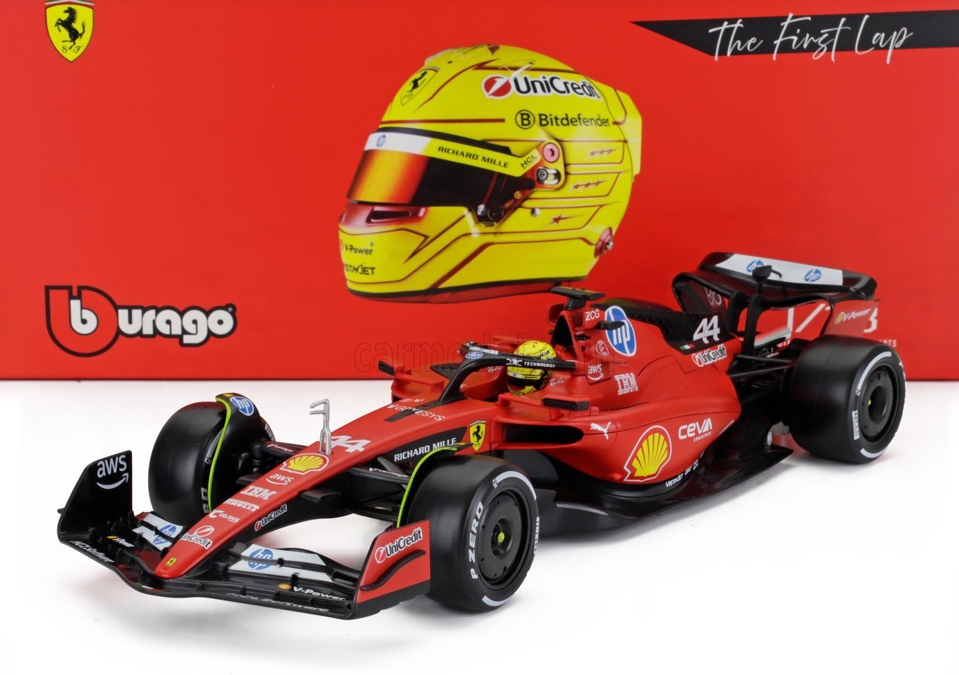 1:18 Bburago B18-16820H Lewis Hamilton #44 Ferrari SF-23 1st Test Fiorano 2025