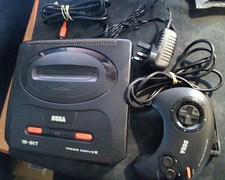 Sega Mega Drive II 2 Console. 1 Pad. Leads. Tested - see details.