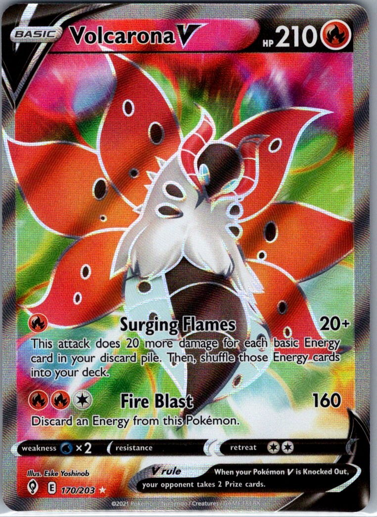 Volcarona V (Full Art) 170/203 SWSH07: Evolving Skies - Pokemon Card - NM
