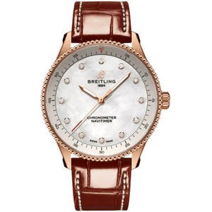 New Breitling Navitimer 32 18kt Rose Gold Pearl Womens Watch R77320e61a1p1