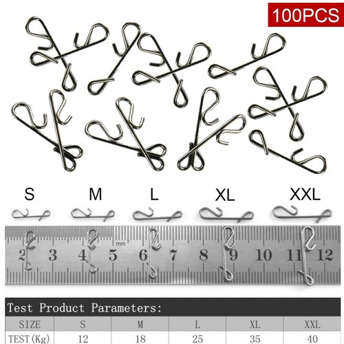 Fishing Swivel Snap Fast Stainless Steel Swivels Snap S M L XL XXL New - Picture 2 of 14