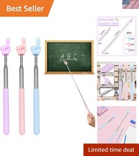 3 PCS Telescopic Pointer Finger Stick,Classroom Finger Pointer Stick Pointers,Ki