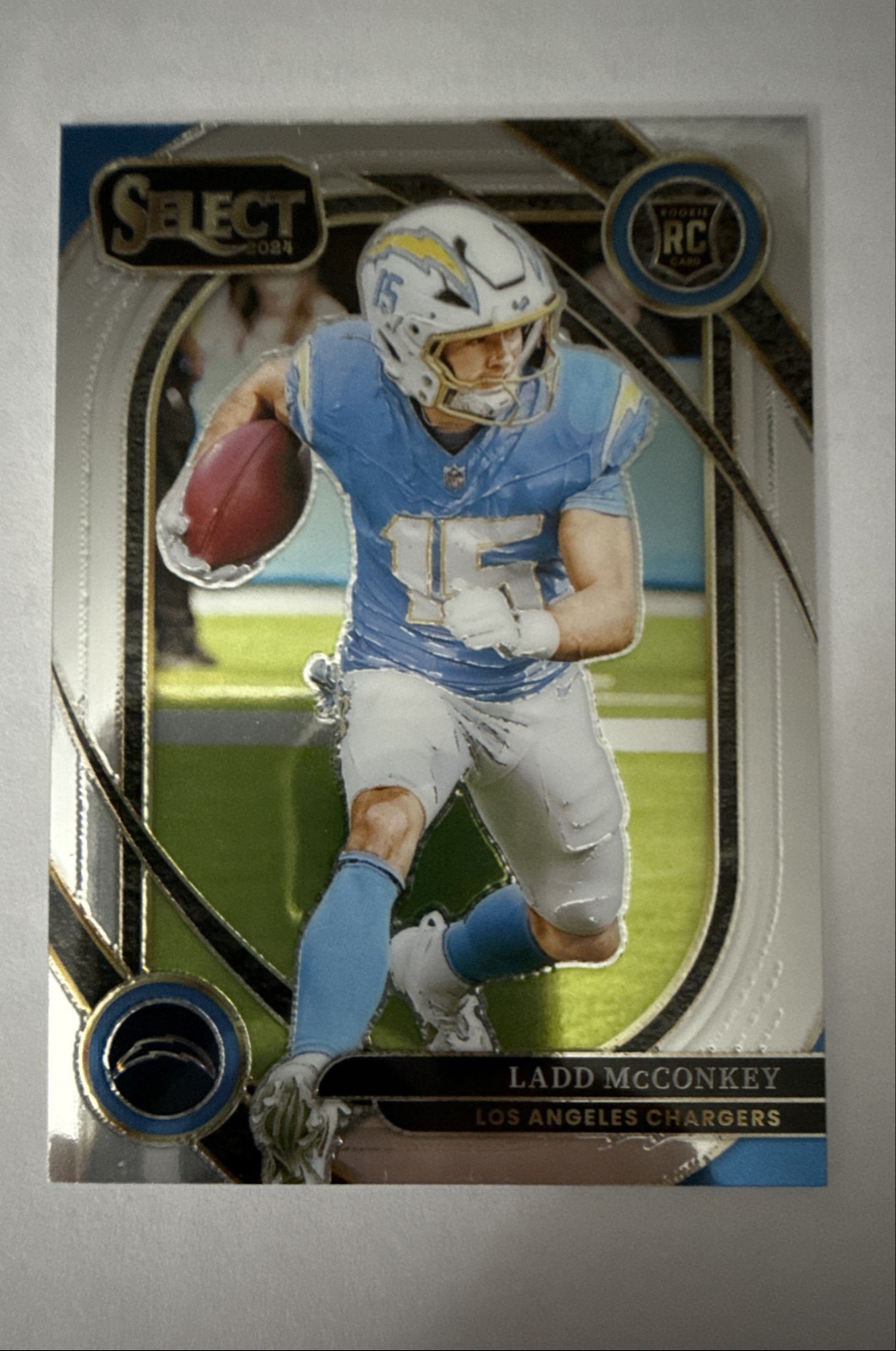 2024 Panini Select - Club Level Ladd McConkey #268 Silver Prizm (RC)