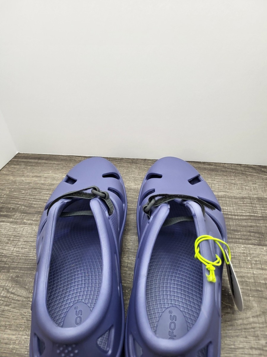 Oofos Oocandoo Recovery Sandals Shoes Water Drop Blue Women  display picture 2