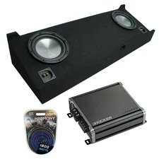 2007-2013 GMC Sierra Crew Cab Truck Harmony A122 Dual 12" Sub Box & CXA800.1 Amp