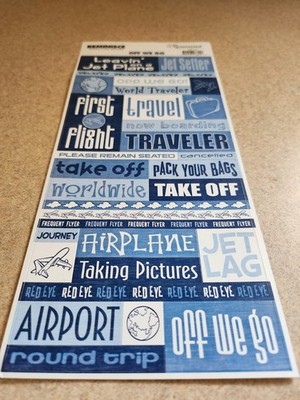 Reminisce~Off We Go/Flight Travel~Cardstock Stickers