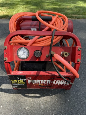 #ad Porter Cable 135 PSI 4 Gallon Jetstream Air Compressor CPF23400S w Hose $129.99
