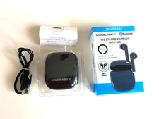 Soundlogic XT Universal BLUETOOTH TWS Stereo EARBUDS w/ Built-in MIC, Black- NEW